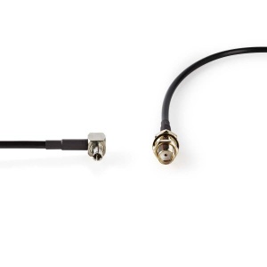 Cablu antena NEDIS SMA la TS9, 0.20 m, vergoldat, negru - Img 3