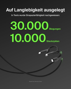 Cablu de incarcare 2-in-1 Belkin BoostCharge Pro USB-C si Lightning, 1.5m, 60W - Img 6