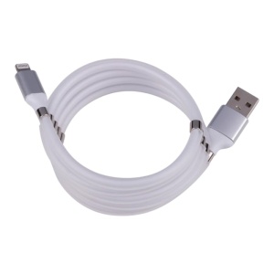 Cablu de incarcare iPhone Grundig USB-A la Lightning 1M - Cablu magnetic alb