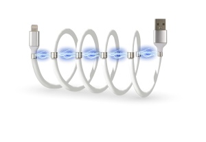 Cablu de incarcare pentru iPhone Grundig Lightning - USB-A, 1 Metru, Alb - Img 2