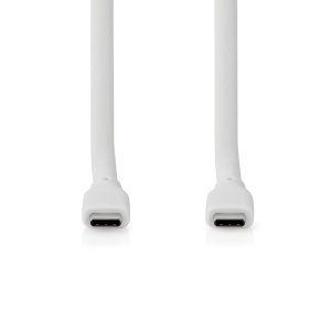 Cablu USB 3.2 NEDIS USB-C 240 W 8K 1 m Alb - Img 2