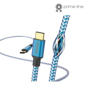 Cablu USB C Hama Reflective, 1.5m, Nylon, Albastru, Rapid - Img 4