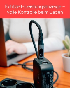 Cablu USB-C Verbatim Sync Charge 240W PD 3.1, 120 cm, cu LED - Img 4