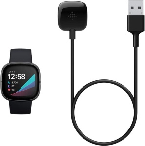 Cablul de incarcare Fitbit Versa 3 Sense, Negru, Material sintetic - Img 4