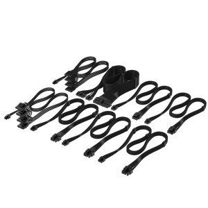 Cabluri de alimentare Corsair Elite Premium Pro-Kit Tip 4, Negru, Paracord