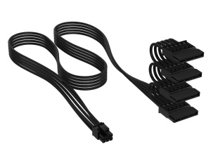 Cabluri de alimentare Corsair Elite Premium Tip 5, 4 mufe, negru, design Paracord