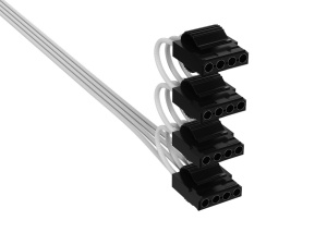 Cabluri de alimentare CORSAIR Elite Premium Typ 5, 4 conexiuni, Paracord, NegruAlb - Img 2