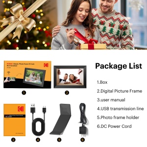 Cadru foto digital Kodak 10.1 inch, 32 GB, touchscreen HD, negru - Img 6