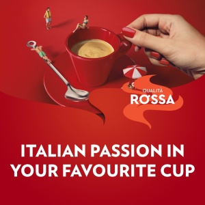 Cafea boabe Lavazza Qualita Rossa, 1 Kg, Arabica Robusta, Arome de ciocolata si fructe uscate - Img 2