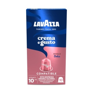 Cafele cu capsule Lavazza Crema e Gusto Dolce, 10 capsule, note de nuci si cacao - Img 1