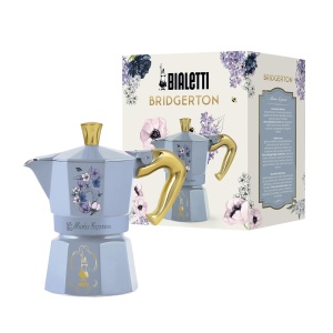 Cafetiera Bialetti Moka Express Bridgerton 3 Tassen Aluminiu Albastru 130 ml