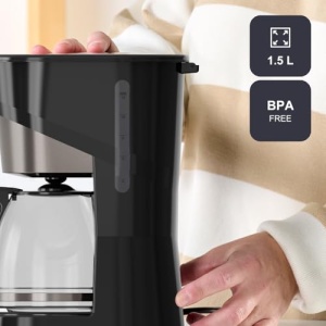 Cafetiera BlackDecker BXCO1002E, 1000W, 1.5L, Timer 24h, Inox - Img 3