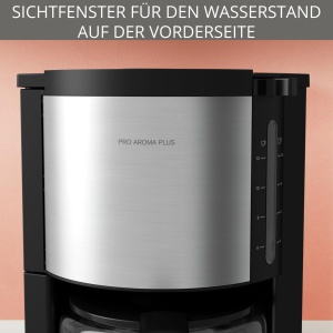 Cafetiera cu filtru Krups KM3210 Pro Aroma Plus, 1.25L, 10-15 cesti, functie de mentinere la cald, NegruInox - Img 6