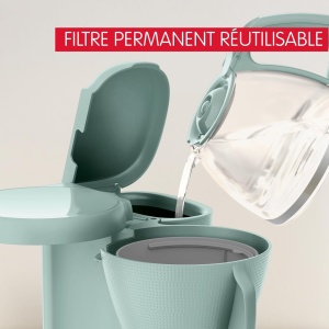 Cafetiera cu filtru Moulinex Morning FG2M1310, 1.25L, Permanent, Eucalipt - Img 7