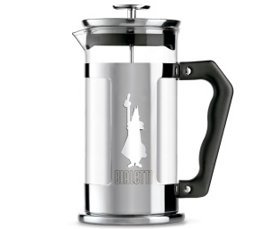 Cafetiera French Press Bialetti Preziosa 1L 8 cesti Inox si Borosilicat Argintiu