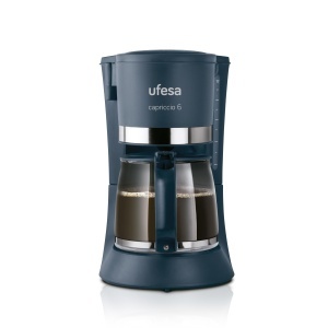 Cafetiera Ufesa CG7114, 6 cesti, 600W, 0.6L, Albastru
