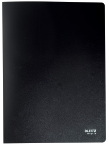 Caiet cu folie Leitz Recycle A4, 10 bucati, 80 foi, negru