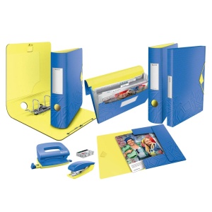 Caiet cu inele Leitz Urban Chic 180 Active, A4, 8,2 cm, Albastru - Img 4