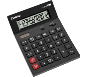Calculator de birou Canon AS2200, 12 cifre, alimentare solara, gri - Img 2