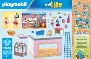 Camera de copii PLAYMOBIL MyLife 71610, 97 piese, din materiale reciclate - Img 9