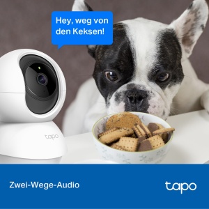 Camera de securitate Wi-Fi de interior Tapo TP-Link C200 360deg, FHD 1080P, Vedere pe timp de noapte, Detectare miscare, Audio bidirectional, compatibil cu Alexa si Google Assistant, pentru bebelusi/animale de companie - Img 6