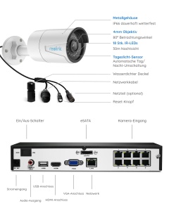 Camera de supraveghere Reolink RLK8-410B4-5MP, 5MP, 8CH, 2TB HDD, IR nocturn - Img 8