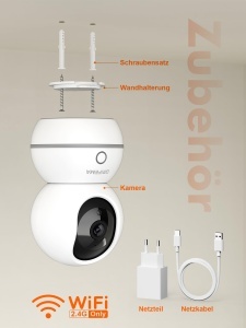 Camera de supraveghere WiFi GRIFEMA GD701, 1080p, rotatie 360, vedere nocturna - Img 7