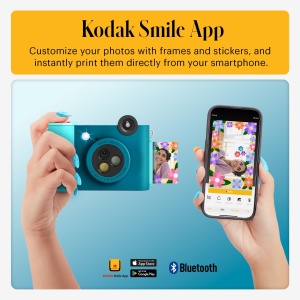 Camera digitala instantanee Kodak Smile cu Bluetooth, 10MP, albastra - Img 4