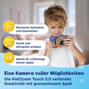Camera digitala pentru copii VTech KidiZoom Touch 5.0, 3.5 touch display, 5 MP - Img 3