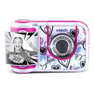 Camera foto VTech Kidizoom Printcam Rosa, 5 MP, cu 40 efecte, imprimanta inclusa