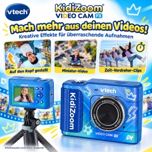 Camera video pentru copii VTech KidiZoom Video Cam FX, albastra - Img 9