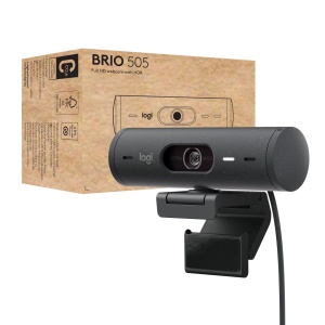 Camera web Logitech Brio 505 Graphite 1080p Plug-and-Play cu Microfoane Noise-Cancelling