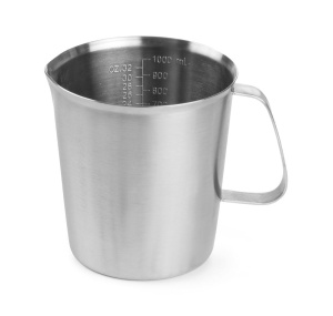Cana de masurare HENDI, 1L, inox, 120mm diametru, 135mm inaltime