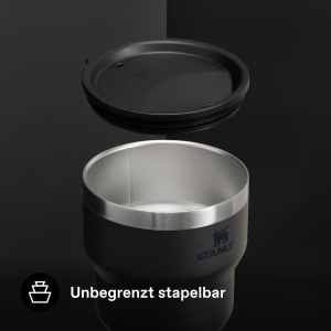Cana din inox STANLEY 1913 Stay-Hot 0.29L - Vakuum, neagra, spalat in masina - Img 7