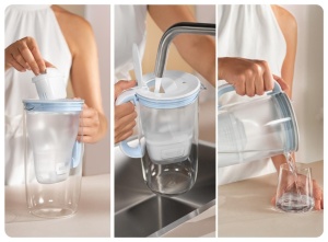 Cana filtranta Brita 1050452, 2,5 l, AlbastruAlb, Ergonomica - Img 4