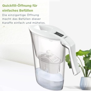 Cana filtranta Laica Carmen capacitate 23L cu 3 filtre Bi-Flux alb - Img 3
