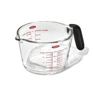 Cana gradata OXO Good Grips 1L din sticla borosilicata rezistenta la temperaturi inalte