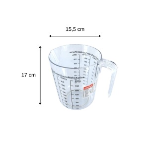 Cana masuratoare Zenker 008811, capacitate 1 litru, plastic transparent, 17 x 15,5 x 11,7 cm - Img 3