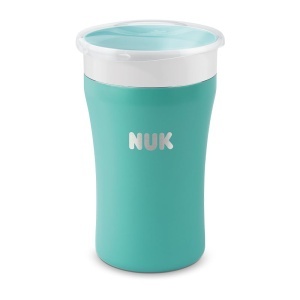 Cana pentru copii NUK Magic Cup din otel inoxidabil 230 ml albastra 360deg anti-scurgere - Img 4