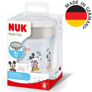 Cana pentru invatare NUK Magic Cup 230 ml 360deg Gri fara BPA 8 luni - Img 8