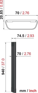 Canal Cablu Vogels CABLE 8, 94 cm, pentru 8 cabluri, negru - Img 5