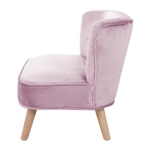 Canapea pentru copii roba Lil Sofa, culoare mauve, design retro, cu picioare din lemn - Img 3