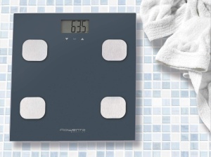 Cantar corporal Rowenta Body Up BR2520 Albastru 150 kg LCD BMI si masurare grasime corporala - Img 4