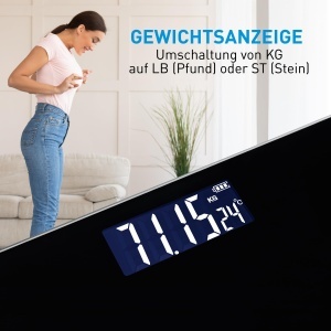 Cantar de baie Grundig Digital - Cantar pentru persoane de pana la 180 kg - Cantar pentru masuratori ale greutatii corporale in kglb - Cantar corporal - Img 7