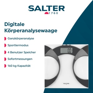 Cantar de baie Salter 160 kg, analiza corporala, design slim - Img 2
