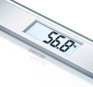 Cantar de baie Sanitas SGS 06, capacitate 150 kg, display LCD, sticla securizata, negru - Img 3