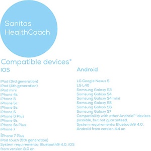 Cantar de diagnosticare Bluetooth Sanitas SBF 72, determinarea greutatii corporale, a grasimii corporale, a apei corporale, a procentului muscular, a masei osoase, a afisarii caloriilor, IMC, aplicatie pentru vizualizare pe termen lung - Img 5