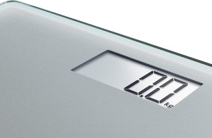 Cantar digital compact Soehnle Style Sense pentru 300 de persoane cu banda de rulare foarte mare, cantar cu afisaj LCD usor de citit, cantar de baie cu design extraplat, cantar de caroserie din sticla securizata - Img 5