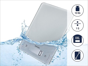 Cantar digital de bucatarie Soehnle Page Aqua Proof, capacitate 10 kg, design plat - Img 3