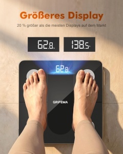Cantar digital GRIFEMA GA2009, capacitate 180kg, culoare neagra - Img 4